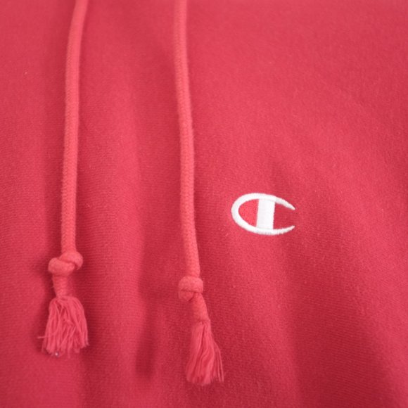 COPY - Champion red C-Life Reverse Weave C Logo Pull-Over Men's Hoodie fleece s… - Picture 2 of 12
